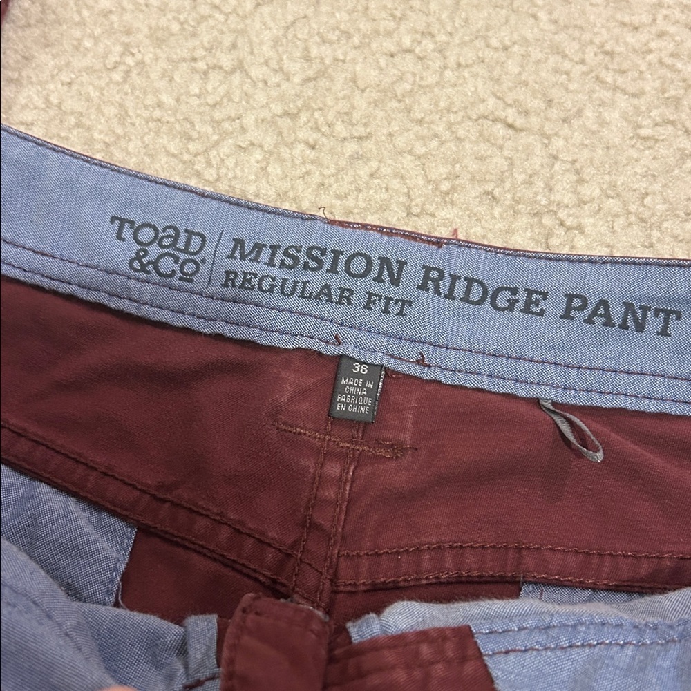 Toad&Co Mission Ridge Regular Fit Chinos - Picture 3 of 5